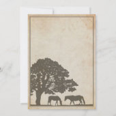 ブラウンとアイボリーヴィンテージホースファーム結婚ズ 招待状 (裏面)