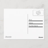 ブラウンとアクアのストライプ ポストカード (裏面)