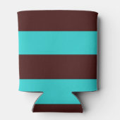 ブラウンとアクアのストライプ 缶クーラー (裏面)