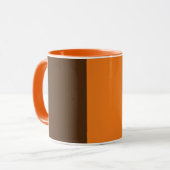 ブラウンとオレンジのパーソナライズされたスポーツチーム名の追加 マグカップ (正面左)