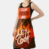 ブラウンとオレンジの火それを調理師 エプロン (インサイチュ)