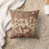 ブラウンとクリームのシェード クッション (ブランケット)