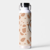 ブラウンとクリームの斑点のあるウォーターボトル ウォーターボトル (正面)