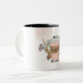 ブラウンとクリームの美的コーヒーマグ ツートーンマグカップ (正面左)