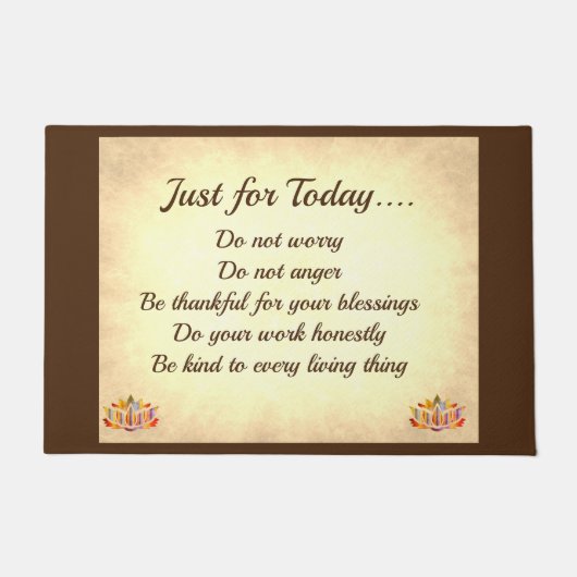 ブラウンとクリームの霊気原則 ドアマット (正面)