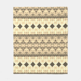 ブラウンとクリーム フリースブランケット