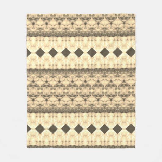 ブラウンとクリーム フリースブランケット (正面)