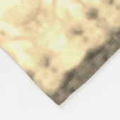 ブラウンとクリーム フリースブランケット (角)