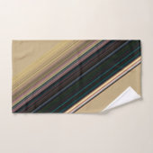 ブラウンとグリーンストライプ バスタオルセット (ハンドタオル)