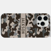 ブラウンとグレイのカモフラージュ柄のカスタマイズ可能Case-Mate Case-Mate iPhoneケース (裏面 (横))