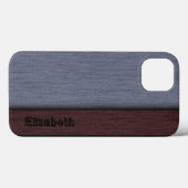 ブラウンとグレーのプロフェッショナル モダン Case-Mate iPhoneケース (裏面 (横))