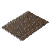 ブラウンとゴールドのレトロな雰囲気 ノートブック (左側)