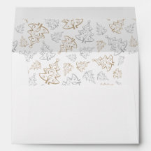 ブラウンとシルバーのエレガントクリスマスツリーのパターン