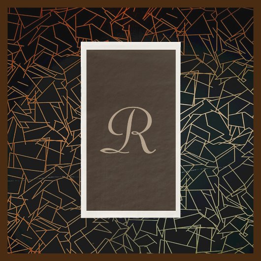 ブラウンとタンのミニマモノグラムのリスト