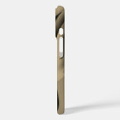 ブラウンとタンのモダンアートの波 Case-Mate iPhoneケース (裏面 / 左)