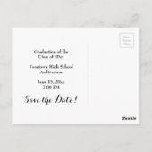 ブラウンとタン3枚の写真卒業はがき ポストカード (裏面)