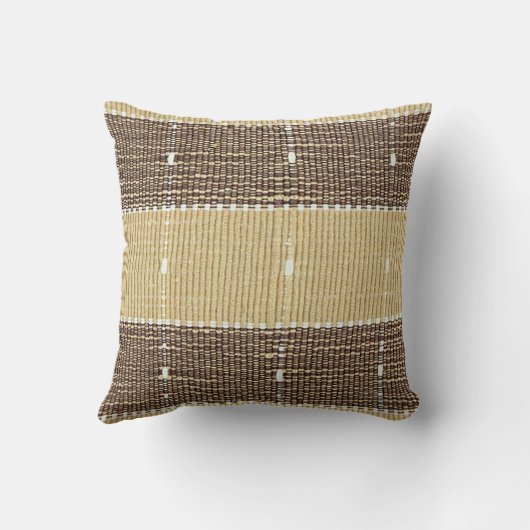 ブラウンとタン コットン サラサラピロー クッション (裏面)