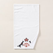 ブラウンとピンクとスカンジナビアのパターン バスタオルセット (ハンドタオル)