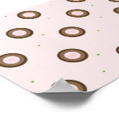 ブラウンとピンクのモダン円デザイン ポスター (角)