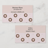 ブラウンとピンクのモダン円デザイン 名刺 (正面/裏面)