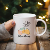 ブラウンとピンクの美学フローラマグカップ ツートーンマグカップ