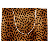 ブラウンとブラックのチーズアニマルプリント ラージペーパーバッグ (裏面)