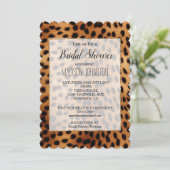 ブラウンとブラックのチーズアニマルプリント 招待状 (スタンド正面)