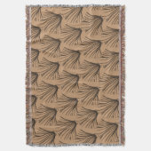 ブラウンとブラック素朴 スローブランケット (正面縦)