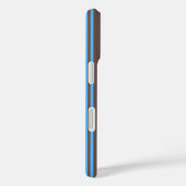 ブラウンとブルーの飴ストライプ Case-Mate iPhoneケース (裏面 / 右)