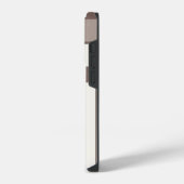 ブラウンとベージュの幾何学柄長方形 iPhoneケース (左側面)