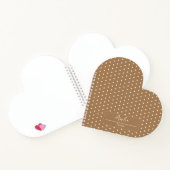 ブラウンとベージュの水玉模様ハート ノートブック (内部)