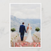 ブラウンとベージュの結婚式招待状 招待状 (裏面)