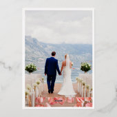 ブラウンとベージュの結婚式招待状 箔招待状 (裏面)