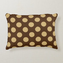 ブラウンとベージュ点々のある アクセントクッション
