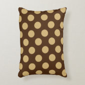 ブラウンとベージュ点々のある アクセントクッション (正面(垂直))