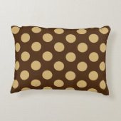ブラウンとベージュ点々のある アクセントクッション (裏面)