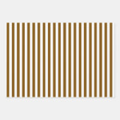 ブラウンとホワイトのストライプ ラッピングペーパーシート (正面2)