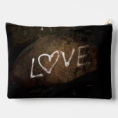 ブラウンとホワイトの愛 アクセサリーポーチ (裏面)