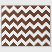 ブラウンとホワイトエクストララージシェブロンラッピング紙 ラッピングペーパー (フラット)