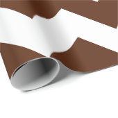 ブラウンとホワイトエクストララージシェブロンラッピング紙 ラッピングペーパー (ロールコーナー)