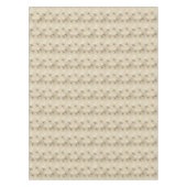 ブラウンとホワイトギン葉コの テーブルクロス (正面)