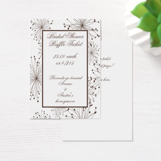 ブラウンとホワイトダンデリオンフラフラッフル (デスク)