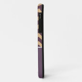 ブラウンとラベンダーシェブロンのジグザグ。モノグラカスタムム Case-Mate iPhoneケース (裏面/左)