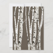 ブラウンと樺の木ツリー結婚式招待状 招待状 (裏面)