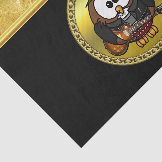 ブラウンと白いフクロウ遊は赤い帽子のギターだ 薄葉紙 (詳細)