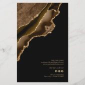 ブラウンと金ゴールドの価格リストのチラシ チラシ (裏面)