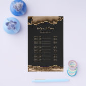 ブラウンと金ゴールドの価格リストのチラシ チラシ (シングル)