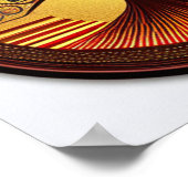 ブラウンと金ゴールドの木の生活ポスター ポスター (角)