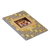 ブラウンと金ゴールドクリスマスフォトスクラップブックジャーナル ノートブック (右側)