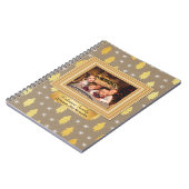 ブラウンと金ゴールドクリスマスフォトスクラップブックジャーナル ノートブック (左側)